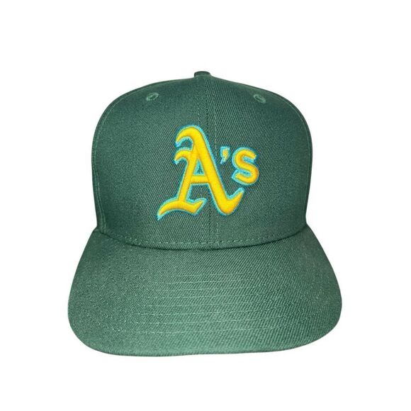 New Era Men’s 8 Oakland Athletics Fitted Hat Green Baseball Cap NEW - Picture 2 of 8
